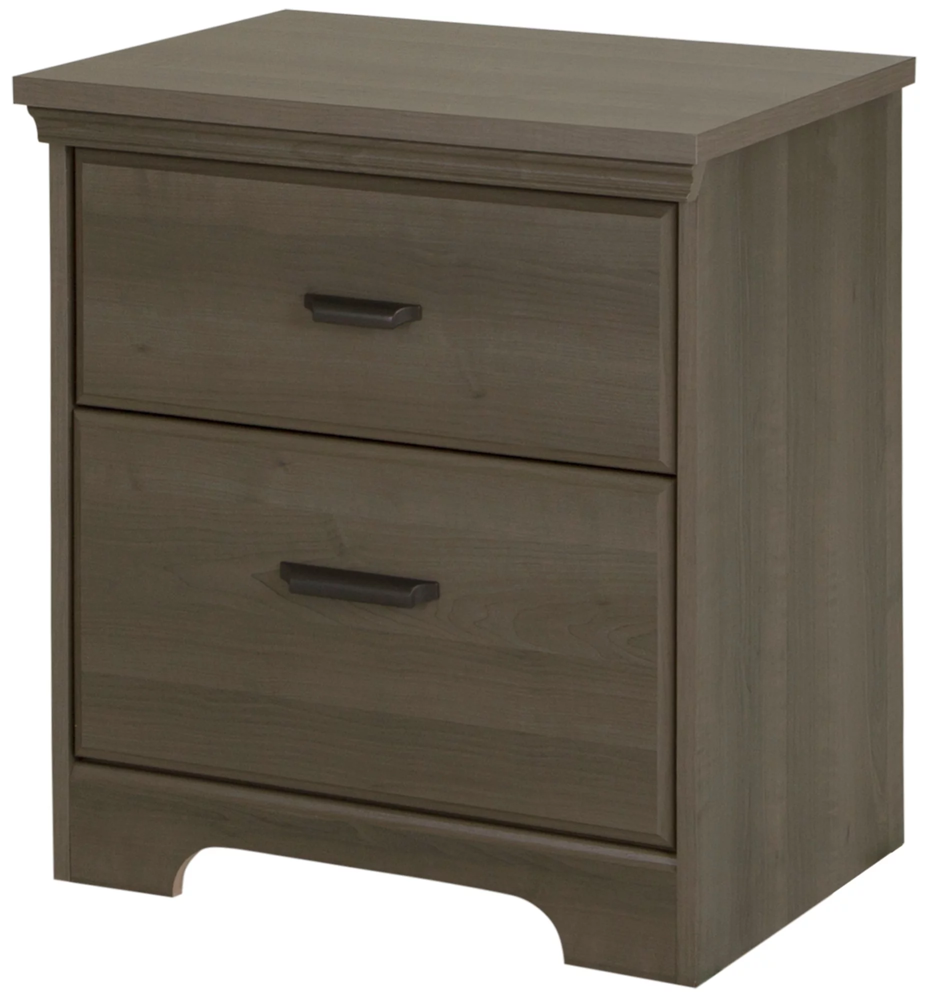 South Shore Versa 6-Drawer Double Dresser and 2-Drawer Nightstand, Gray