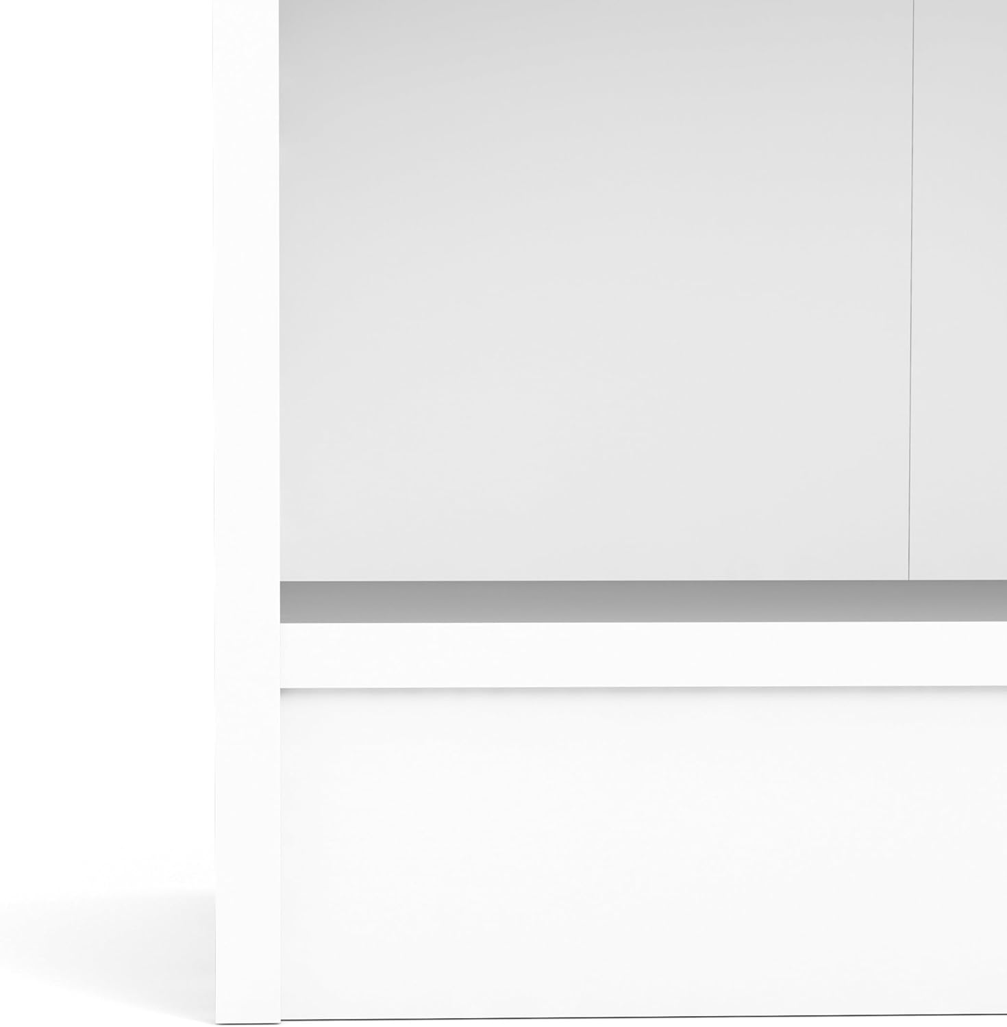 Tvilum Element Wide 5 Shelf Bookcase, Tall, White