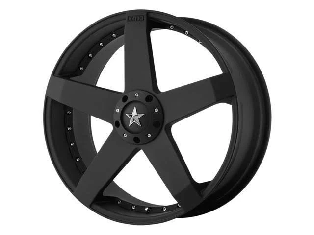 KMC KM775 Rockstar Car 18x8 5x112/5x4.5x22 +42mm Matte Black Wheel Rim 18x22 inch