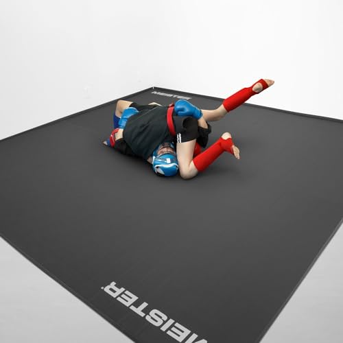Meister FlexFloor Martial Arts Mat - 10ft x 10ft Roll-Up Pro Training Mat for Home & Gym
