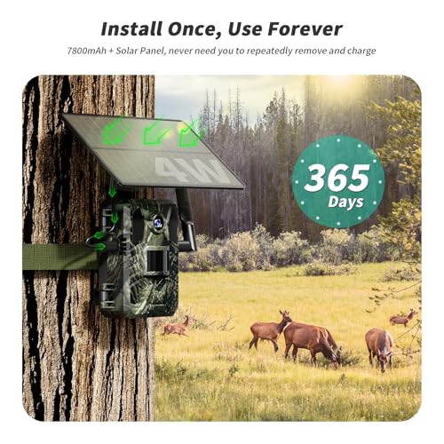 SEHMUA 4G LTE Cellular Trail Cameras 3rd Gen with Live Streaming