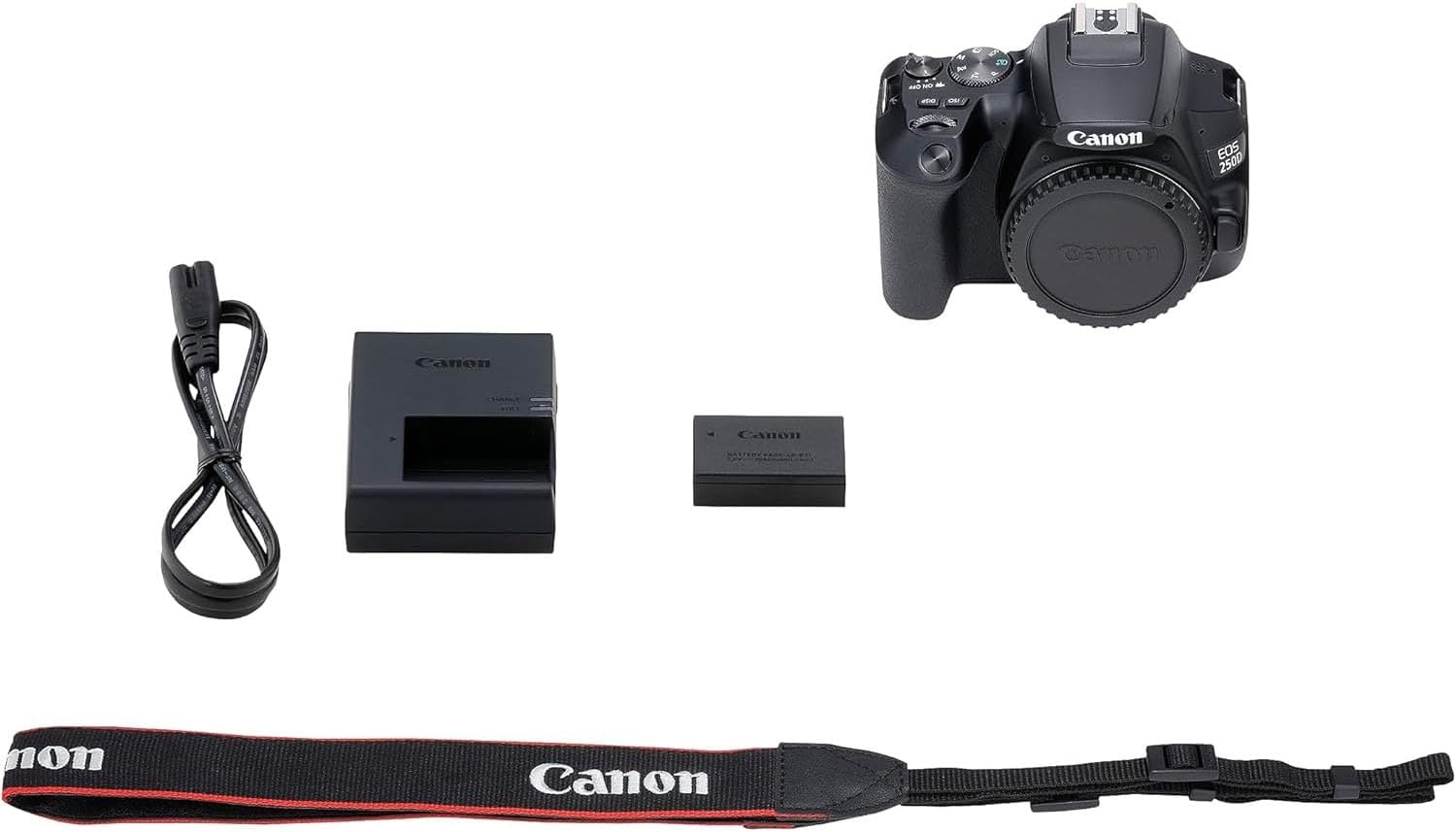 Canon EOS 250D (Rebel SL3) DSLR Camera w/Canon EF-S 18-55mm f/4-5.6 IS STM Lens + Case + 64GB Memory (21pc Bundle) (Renewed)