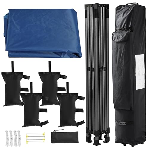 Yaheetech Heavy Duty Pop Up Canopy Tent, 10x20 Commercial Instant Shelter Tent for Wedding, Parties, Adjustable Outdoor Canopy with Wheeled Carry Bag