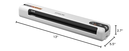 Epson RapidReceipt RR-60 Mobile Receipt and Color Document Scanner with Complimentary Receipt Management and PDF Software for PC and Mac