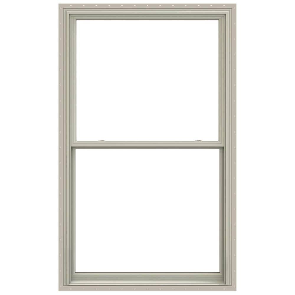 JELD-WEN V-2500 Vinyl Double Pane Annealed Double Hung Window (Rough Opening: 36-in x 72-in; Actual: 35.5-in x 71.5-in)