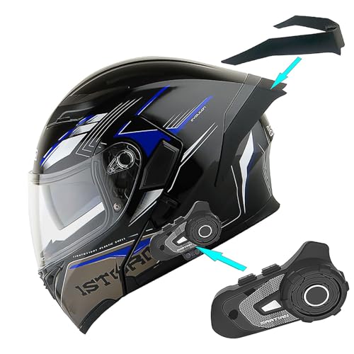 1Storm Motorcycle Modular Full Face Helmet Flip up Dual Visor Sun Shield: HB89