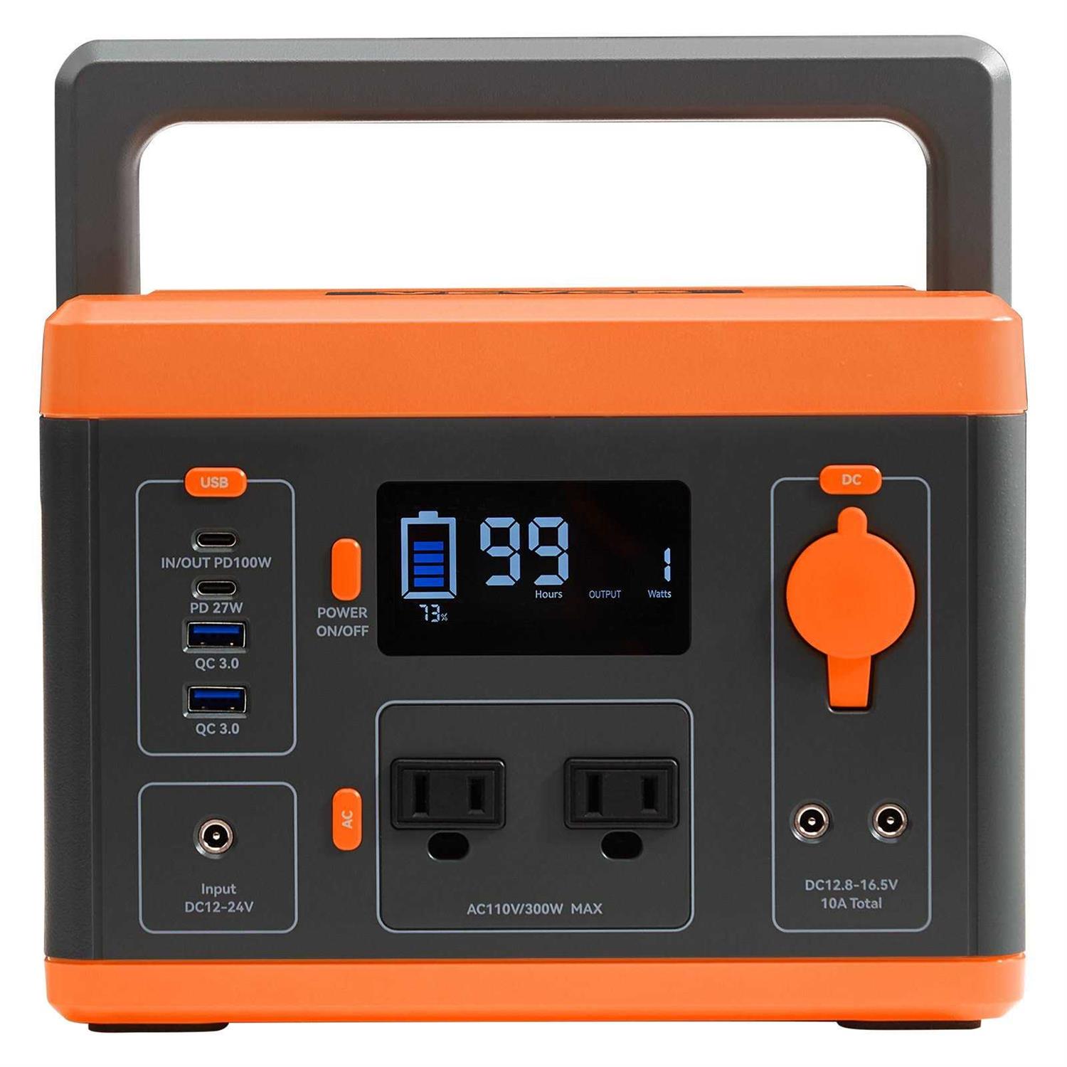 VEVOR Portable Power Station Solar Generator 296Wh 300w Backup Lithium Battery