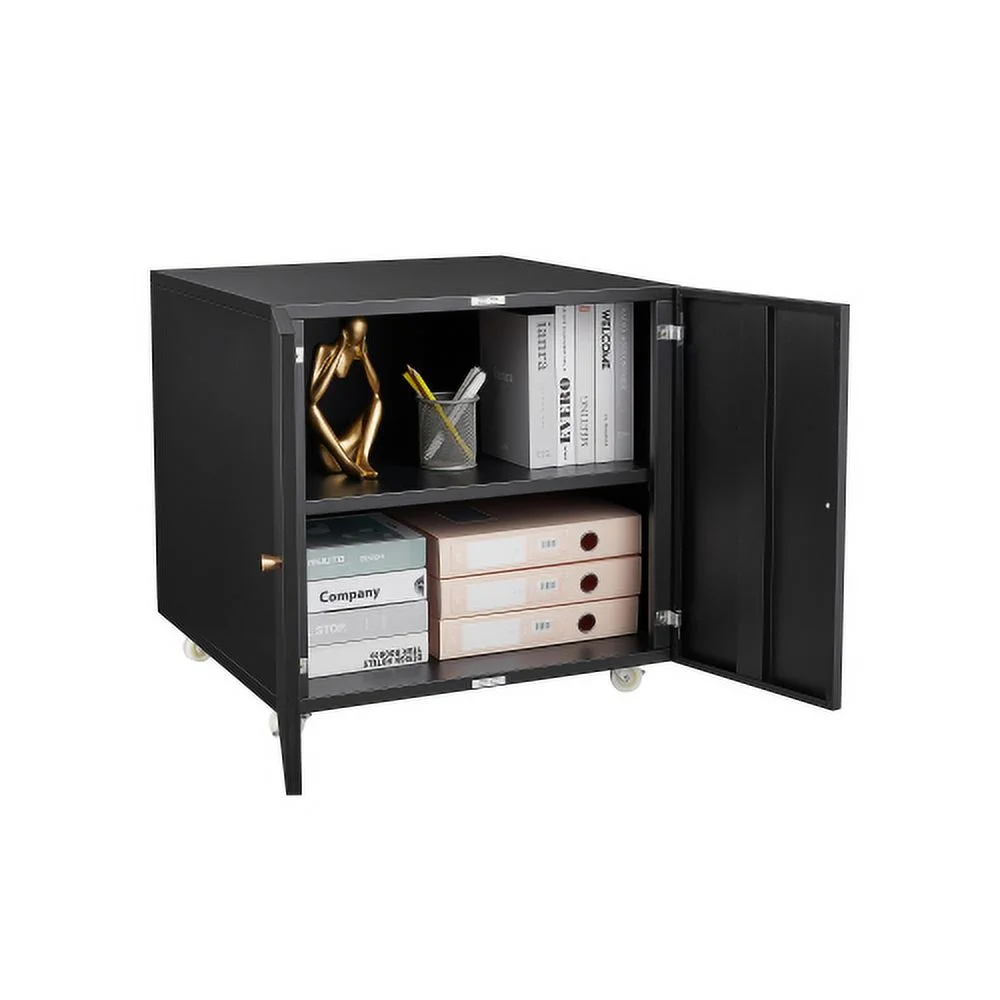 Office furniture Copier Cabinet white 2 door steel copier stand mobile pedestal file Printer Stand