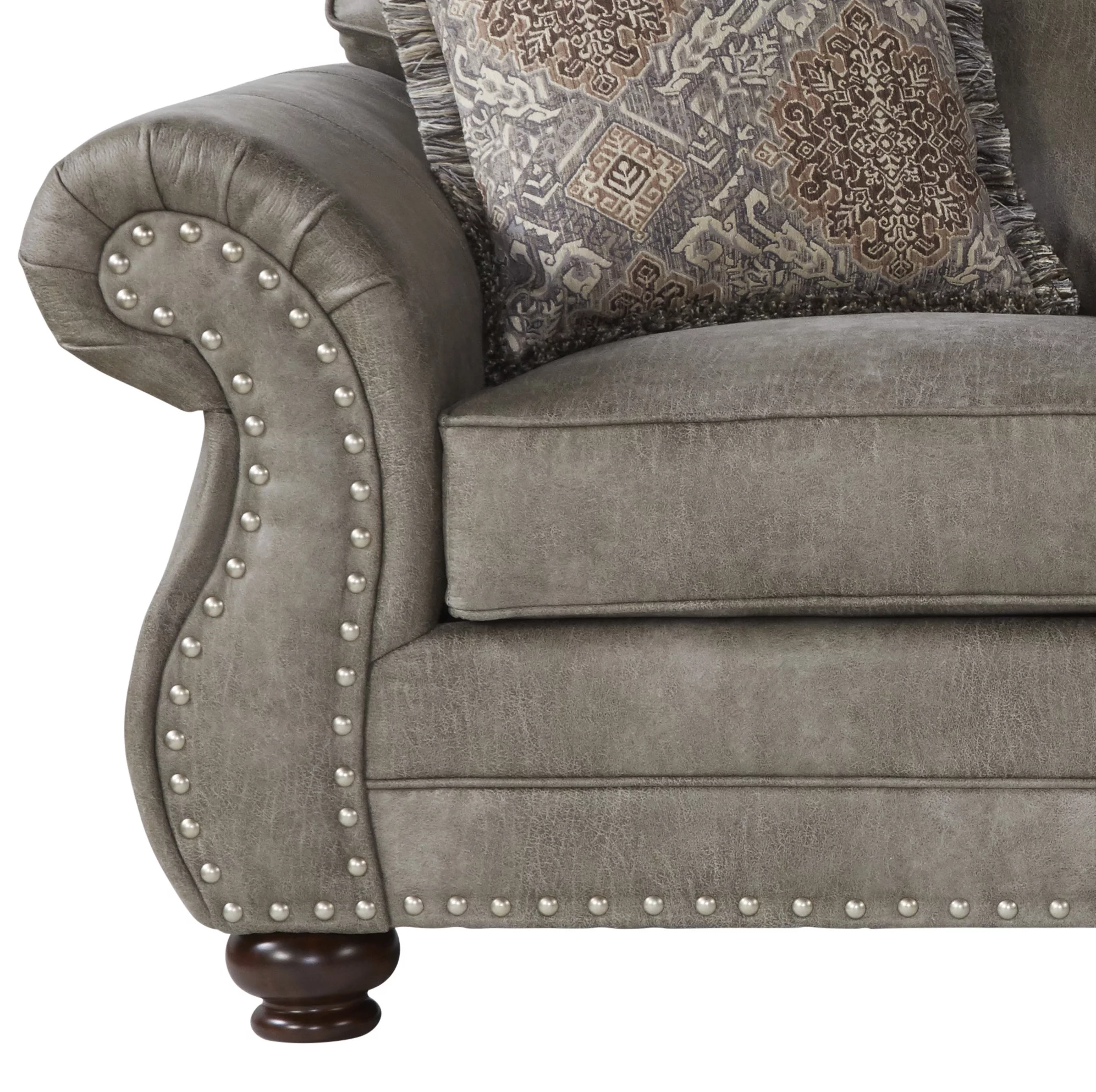Roundhill Furniture Leinster Faux Leather Upholstered Loveseat