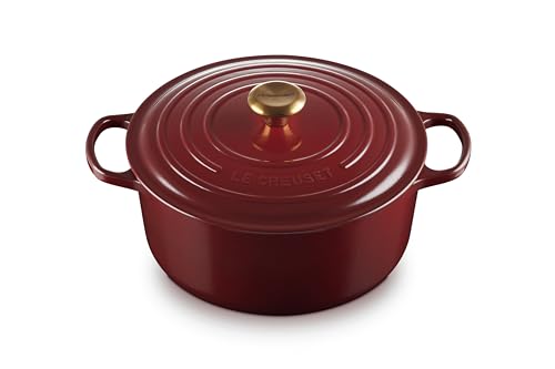 Le Creuset Enameled Cast Iron Signature Round Dutch Oven, 5.5 qt., Cerise