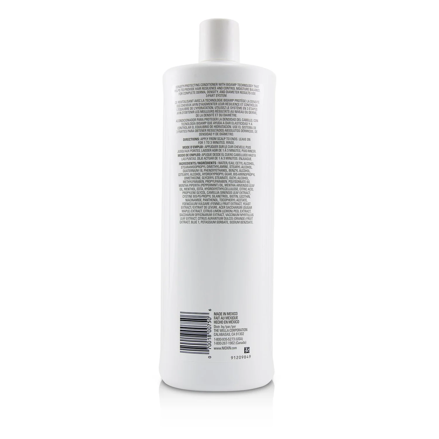 Nioxin Density System 4 Scalp + Hair Conditioner (Colored Hair, Progressed Thinning, Color Safe)  500ml/16.9oz