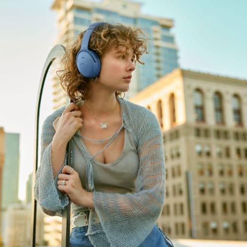 Bose QuietComfort Bluetooth Headphones, Wireless Headphones with Active Over Ear Noise Cancelling and Mic, Deep Bass, Up to 24 Hours of Playtime
