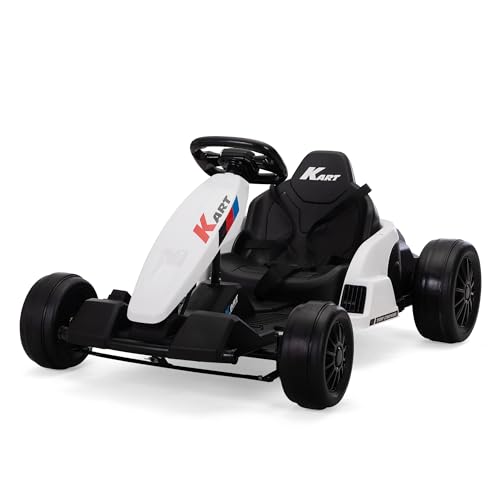 TOBBI 24V Go Kart Electric Drift Kart for Kids 4-16 Year, Ride on Car, 8 MPH Battery Powered Crazy Cart for Kids