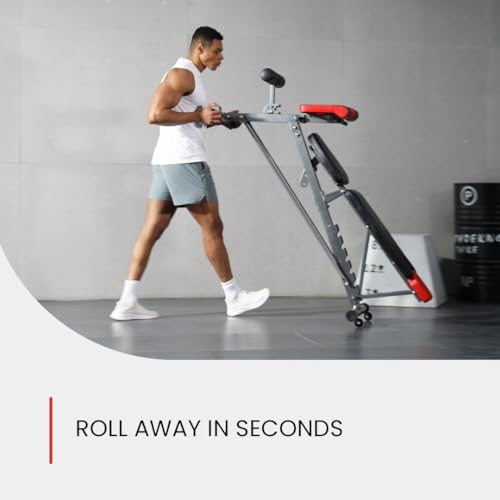 Finer Form Multi-Functional FID Weight Bench for Full All-in-One Body Workout – Hyper Back Extension, Roman Chair, Adjustable Ab Sit up Bench