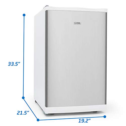 Commercial Cool Upright Freezer, Stand Up Freezer 6 Cu Ft with Reversible Door, Black