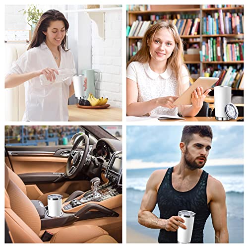 Sieral 36 Packs Stainless Steel Tumbler Bulk with Lid Vacuum Double Wall Insulated Travel Coffee Mug Powder Coated Tumbler Cup for Graduation Wedding