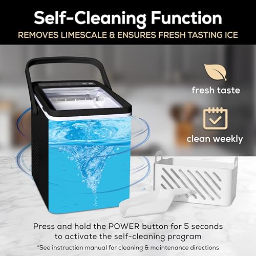 Igloo Electric Countertop Ice Maker Machine - Automatic and Portable - 33 Pounds in 24 Hours - Icecube Maker - Plastic Scoop and Basket