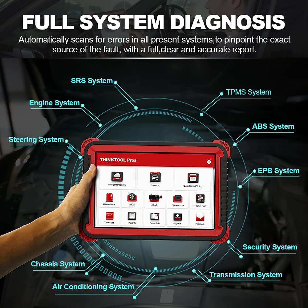 Thinkcar Thinktool Pros Bi-Directional Scanner Full Systems Diagnostic Scan Tool, 31+ Reset Functions, Key Matching, ECU Coding,AutoAuth for FCA SGW