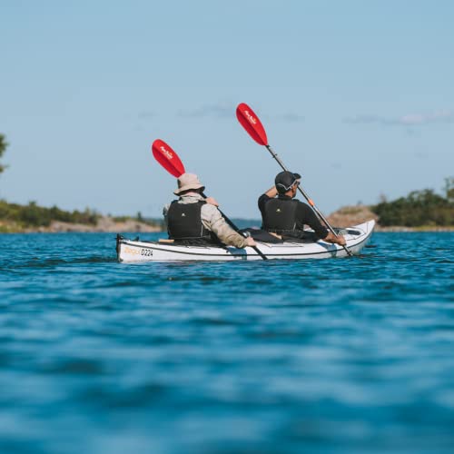 AQUA BOUND Sting Ray Hybrid Kayak Paddle - Carbon Shaft/Composite Blade