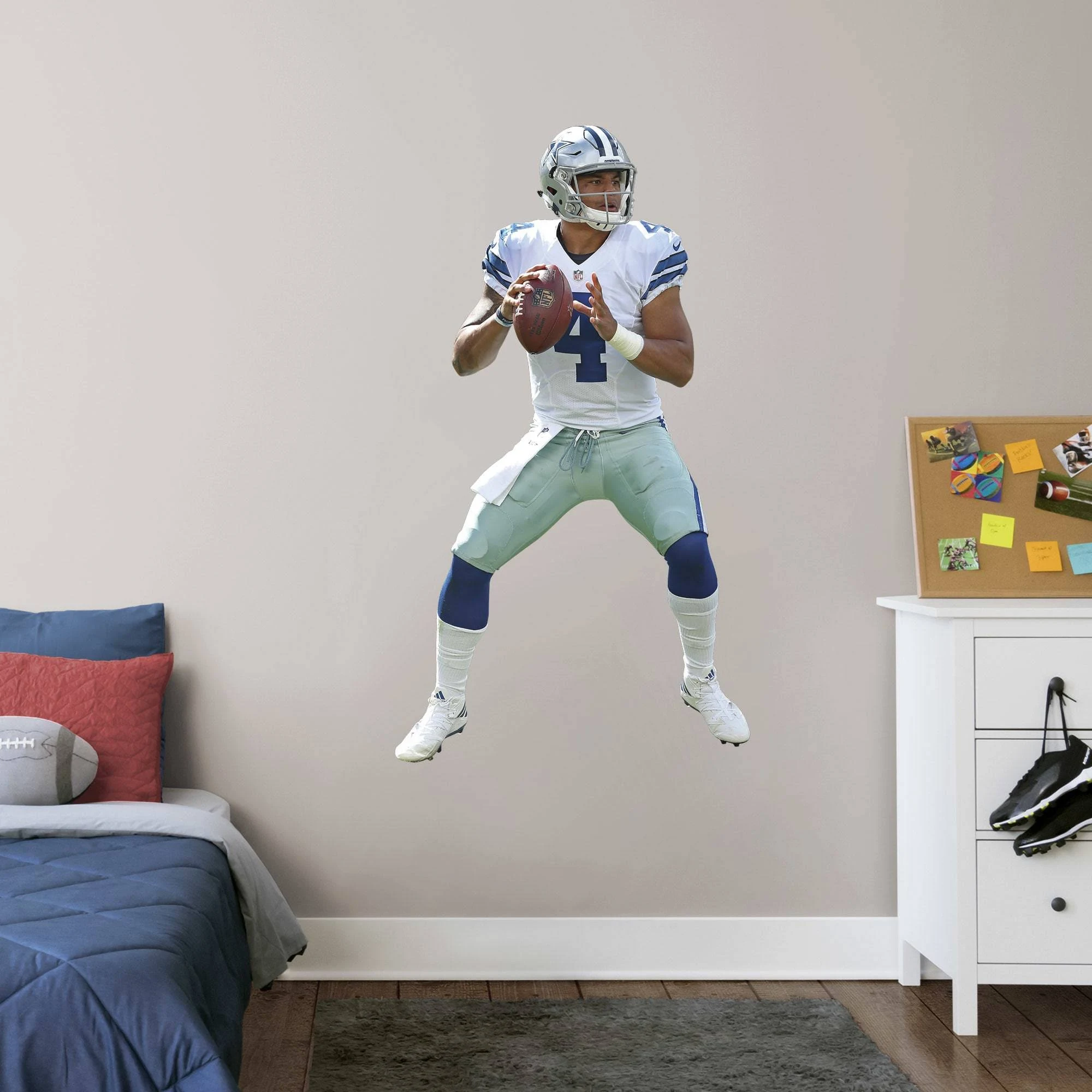 Fathead Dak Prescott Dallas Cowboys 3-Pack Life-Size Removable Wall Decal
