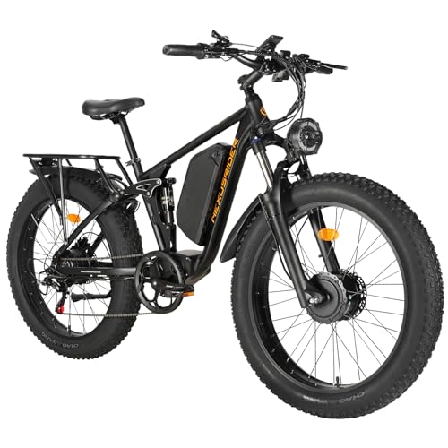 2000W Dual Motor Electric Bike for Adults, 35 Mph 60 Miles AWD Ebike, 48V 22.4Ah Fat Tire MTB E Bikes