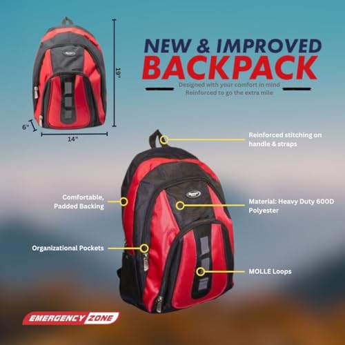 Essentials Complete Deluxe Survival Kit 2 & 4 Person | Bug-Out-Bag | Emergency Go Bag Kit for Wildfires, Hurricanes, and Other Natural Disasters