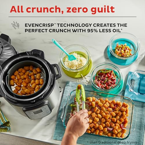 Instant Pot Duo Crisp 11-in-1 Air Fryer and Electric Pressure Cooker Combo with Multicooker Lids that Air Fries, Steams, Slow Cooks, Saut&eacute;s