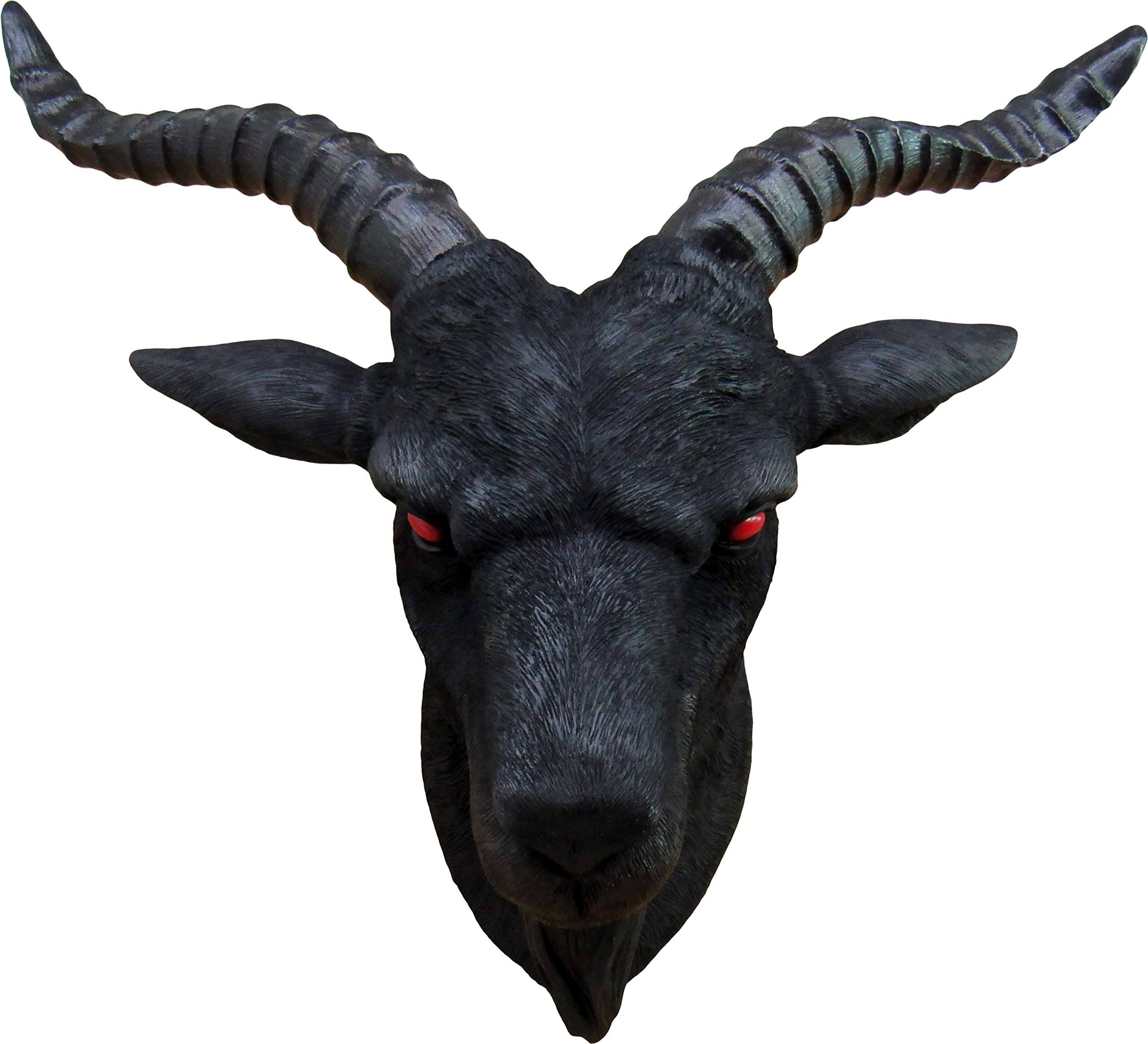 World of Wonders Black Baphomet Lucifer Supernatural Goat Head Sabbath Occult Wall Hanging Decor