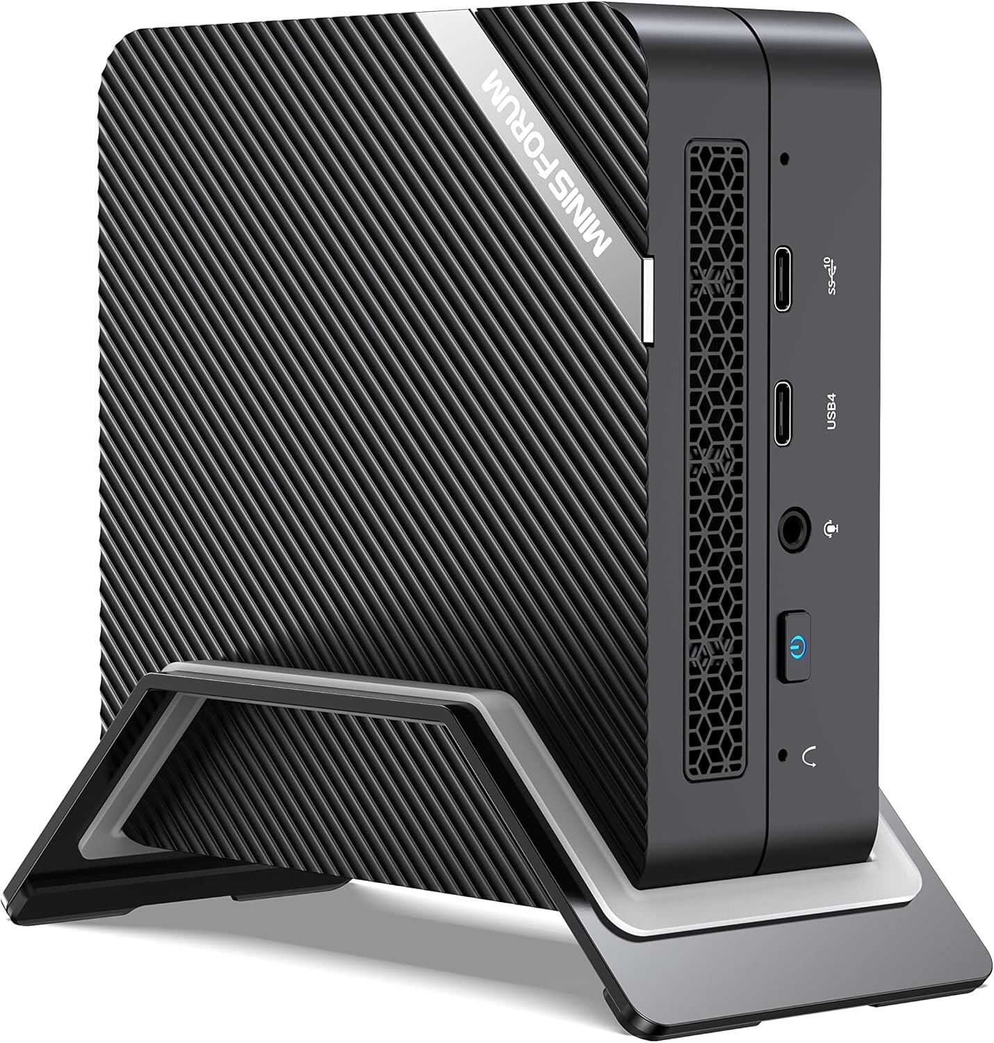 MINISFORUM UM690 Mini PC AMD Ryzen 9 6900HX Small PC, 32G RAM + 512GB PCIe SSD, 2X HDMI+1x USB4 Outputs, 1x SSD Slot, 2.5G LAN Port