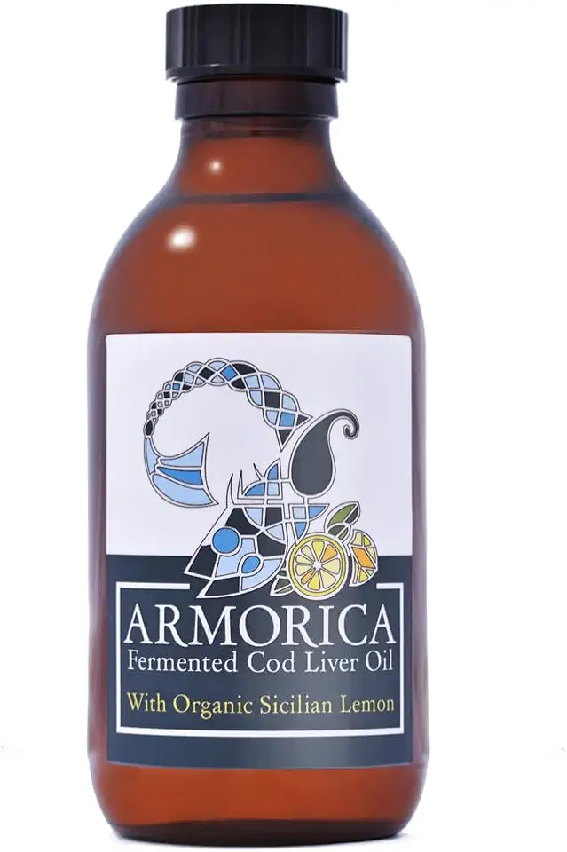 Fermented Cod Liver Oil - Cold Processed, Lacto-Fermented & Raw Cod Liver Oil - Made Exclusively with Atlantic Cod (Sicilian Lemon (Organic)