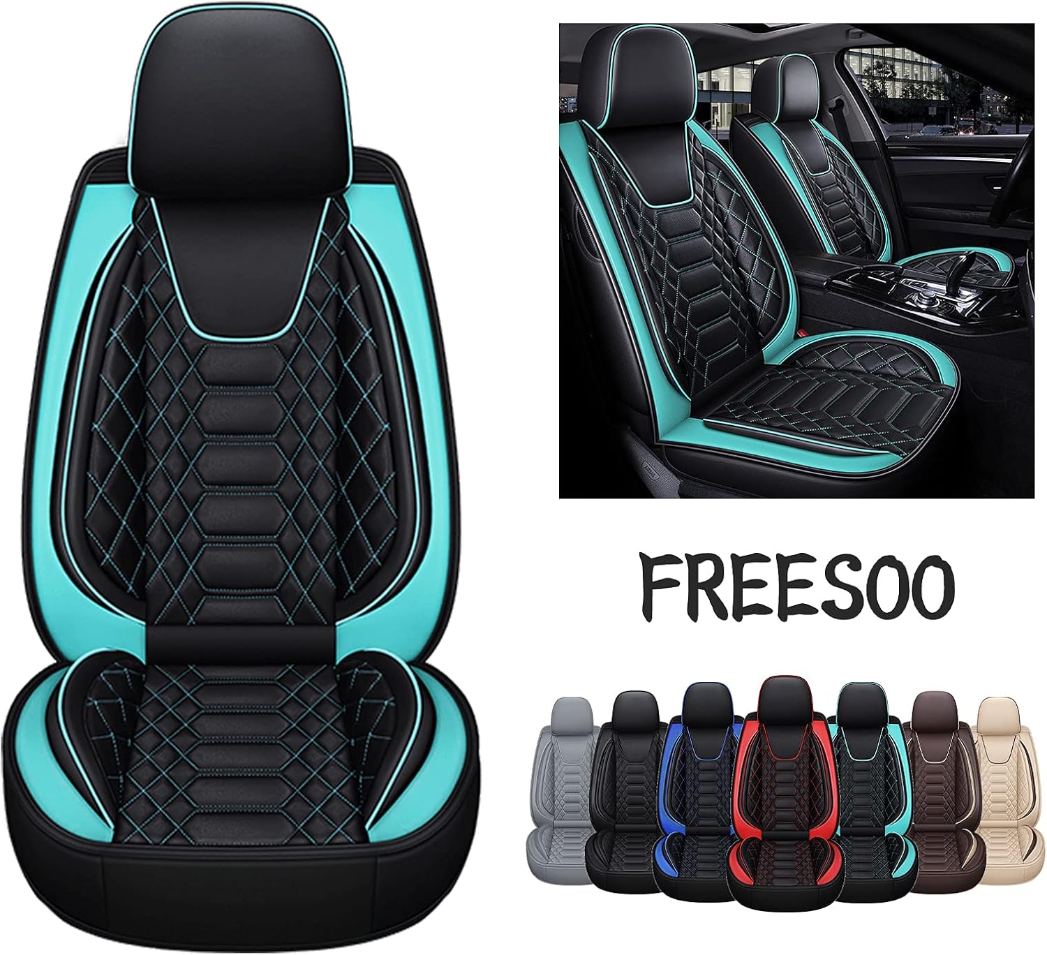 FREESOO Car Seat Covers Leather