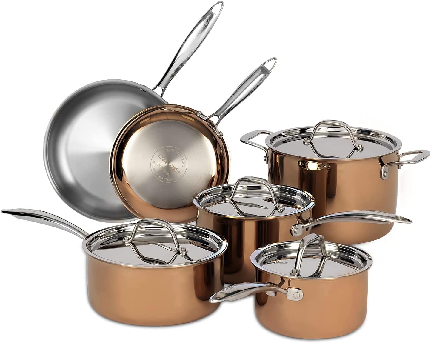 Stainless Steel Cookware Set 11pc & 10 pc