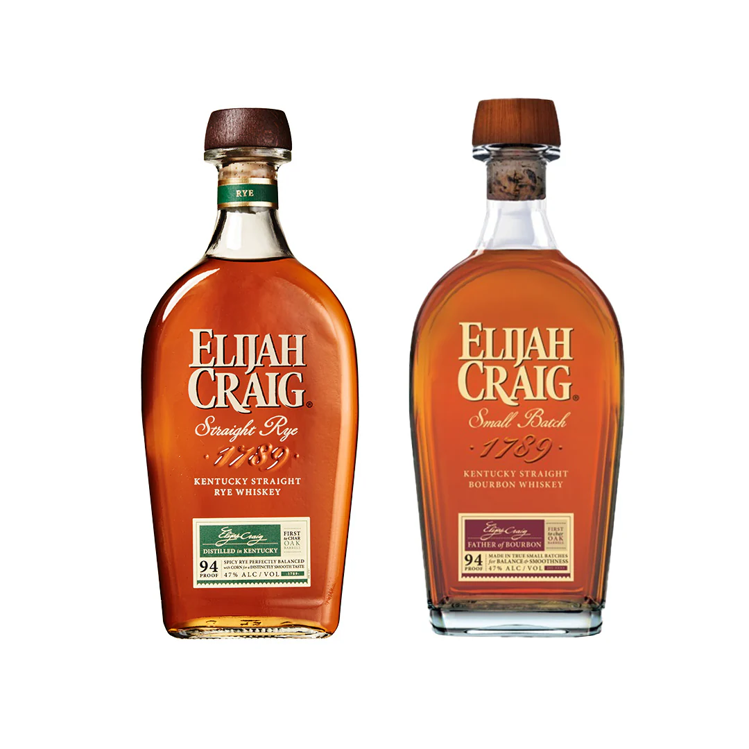 Elijah Craig Straight Rye and Elijah Craig Small Batch Bourbon - Nestor Liquor