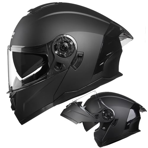 Modular Motorcycle Helmet with Flip-Up Design, DOT Approve with Extra Clear Visor, Full Face Motorcycle Helmets