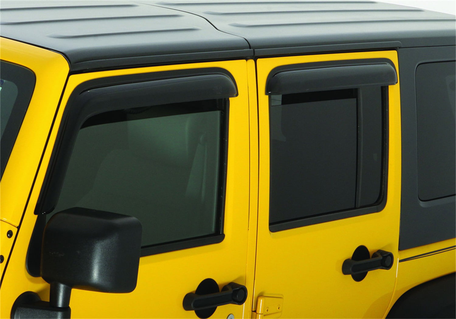 Rampage by RealTruck 6817 Smoke Ventvisor For 2007-2018 Jeep Wrangler Unlimited 4-Door