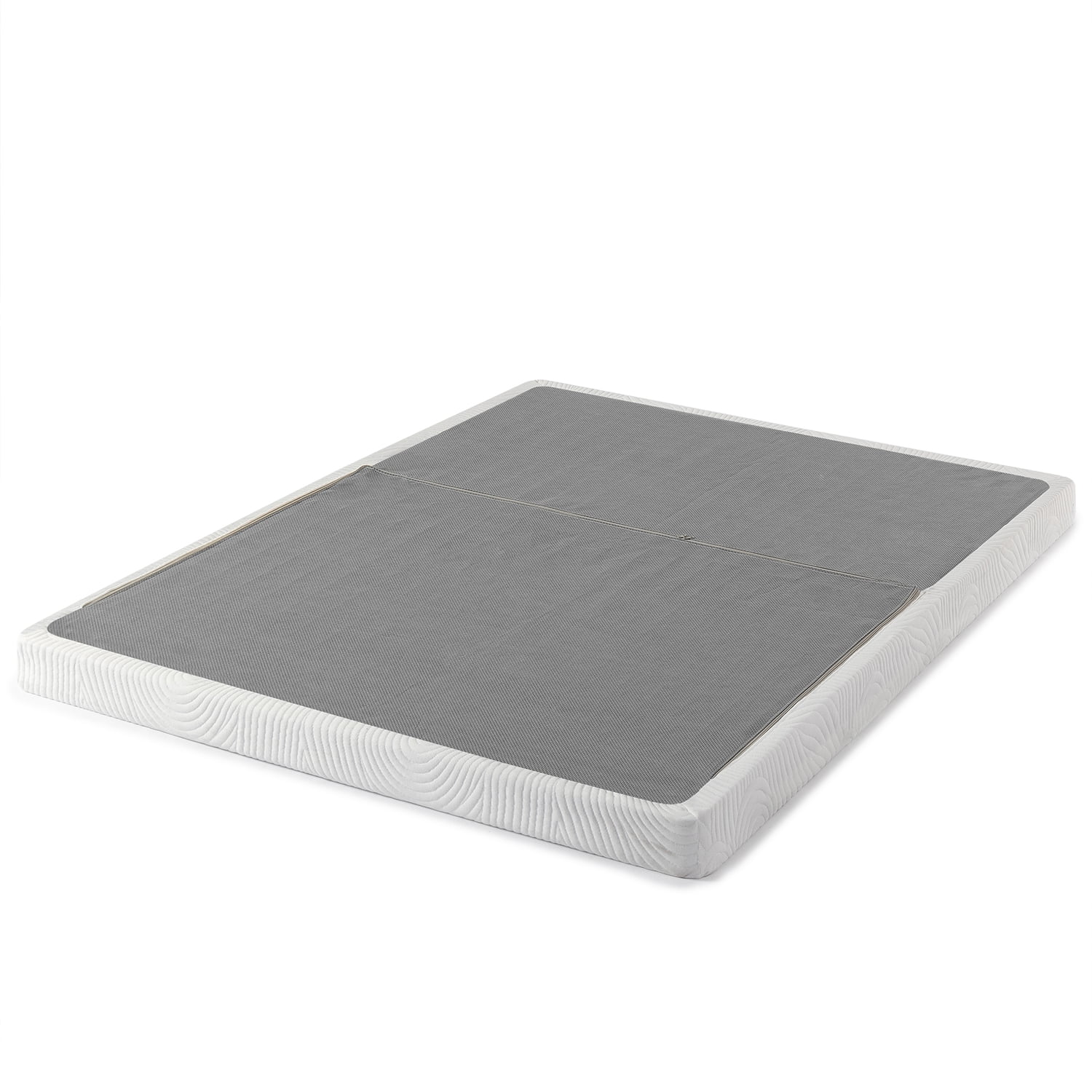 Spa Sensations By Zinus No Assembly 4" White Mattress Foundation Metal Box Spring, Queen