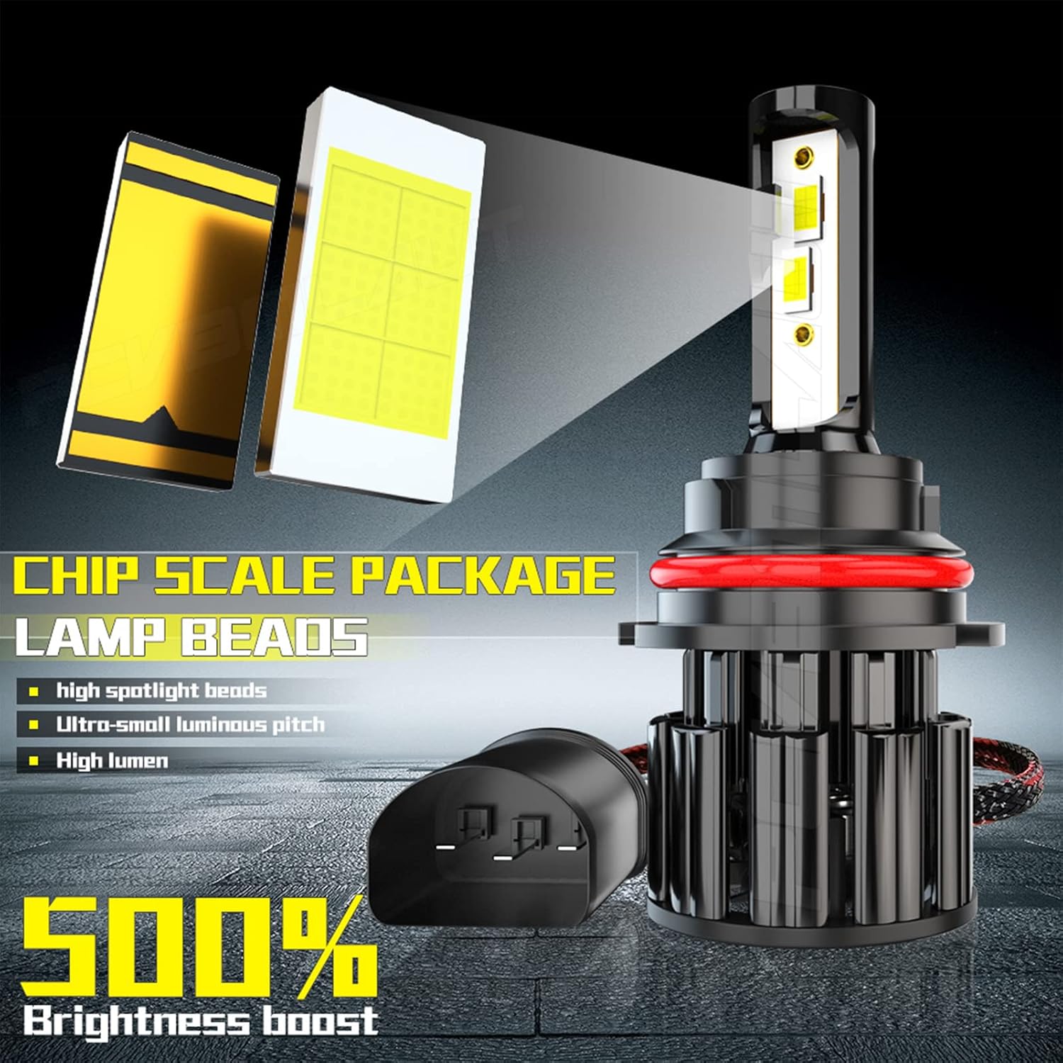 Fit For 1995-2003 2004 2005 Dodge Neon LED Headlights, 9007 High Low LED Headlight Bulbs, 60W 10000LM 6000K Cool White Super Bright, Waterproof IP67