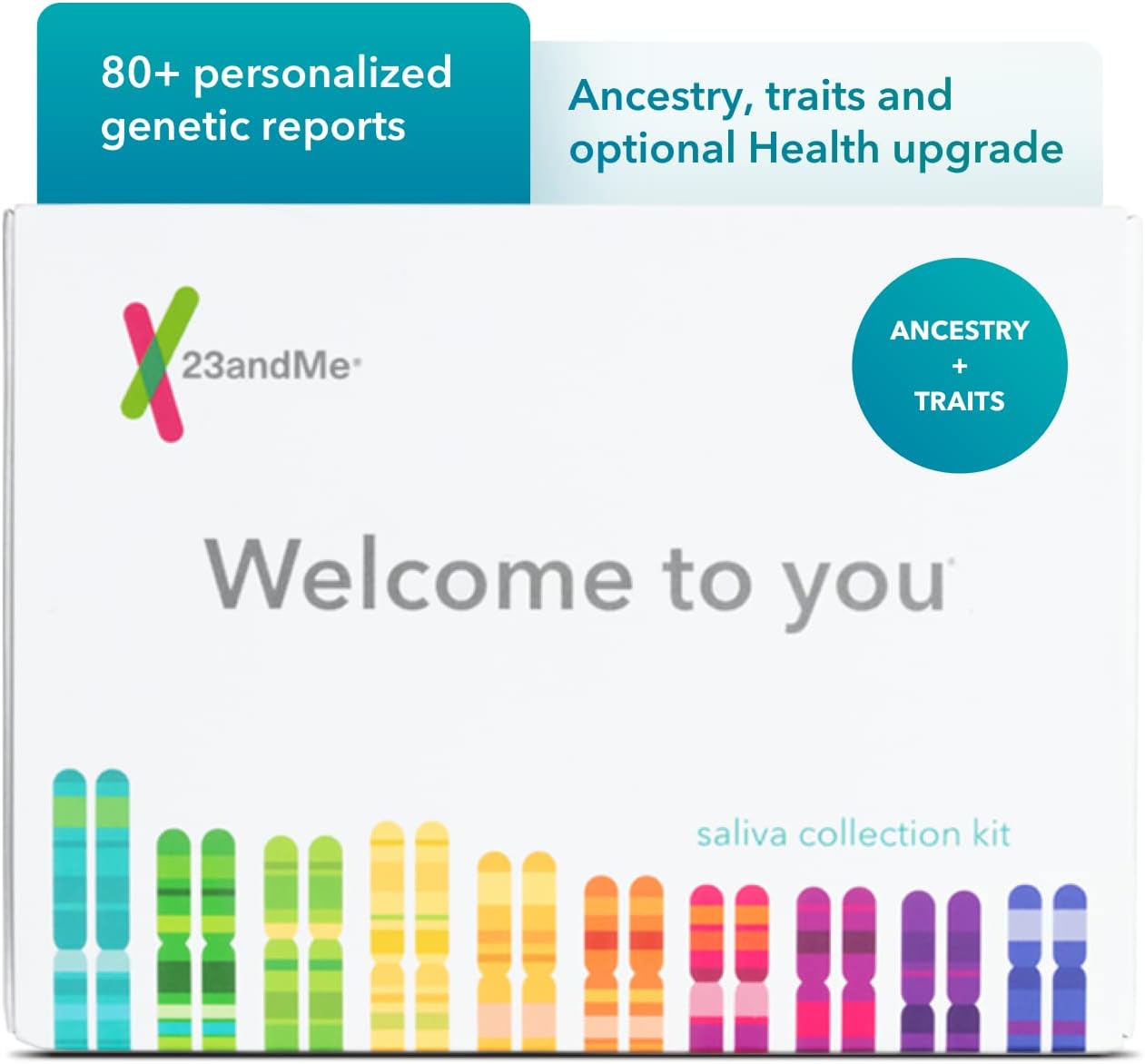 23andMe Ancestry + Traits Service: Personal Genetic DNA Test with 2000+ Geographic Regions, Family Tree, DNA Relative Finder