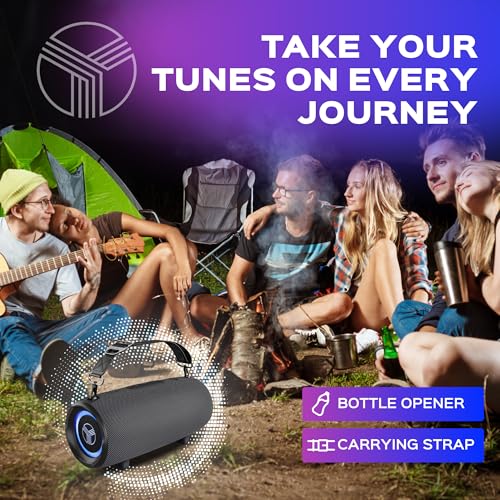 TREBLAB Ultra Loud Wireless Speaker - 60W Stereo Sound with Deep Bass, 20H Playtime, Powerbank, Waterproof