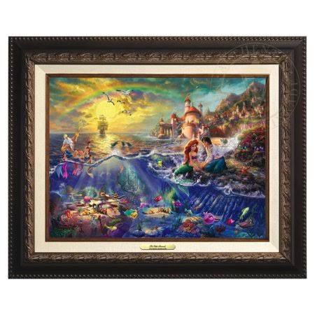 Thomas Kinkade The Little Mermaid - Canvas Classic (Aged Bronze Frame)