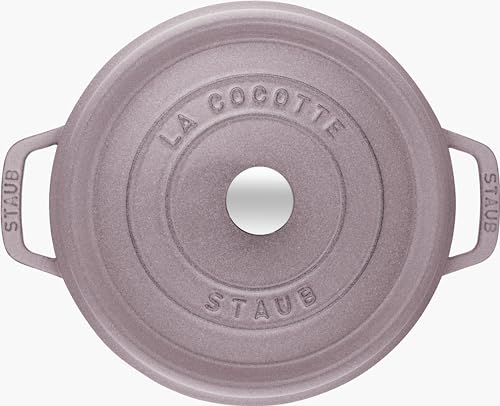STAUB Cast Iron Dutch Oven 5.5-qt Round Cocotte, Made in France, Serves 5-6, Black Matte