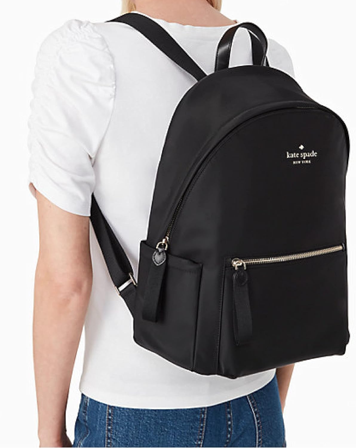 Kate Spade New York Chelsea Large Nylon Fashion Adult Backpack, Black, One Size