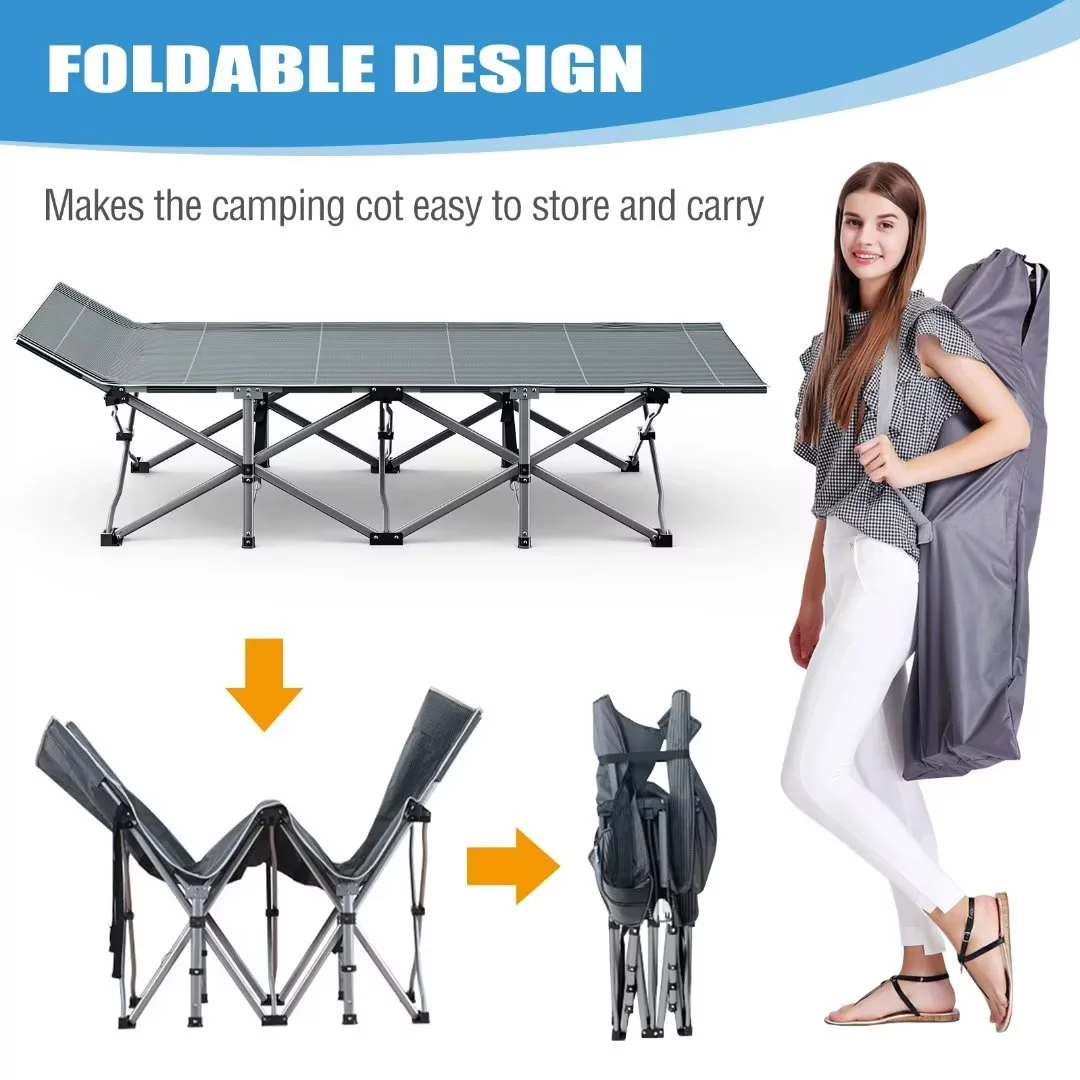 Docred 2 Pack Folding Cot Camping Cot, Folding Camping Bed Outdoor Portable Military Cot