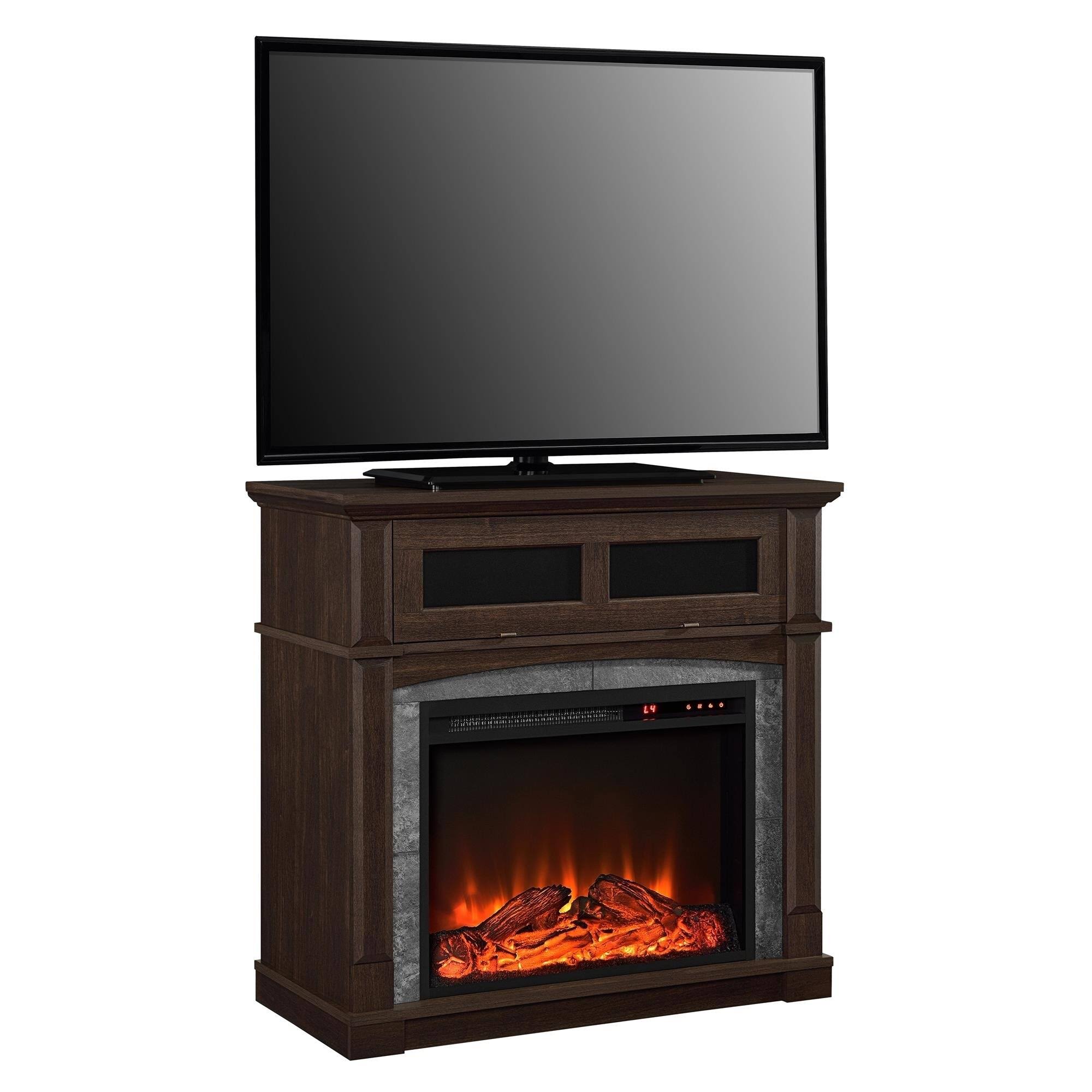 Ameriwood Home Thompson Place Media Fireplace for TVs Up to 37x22 Cherry