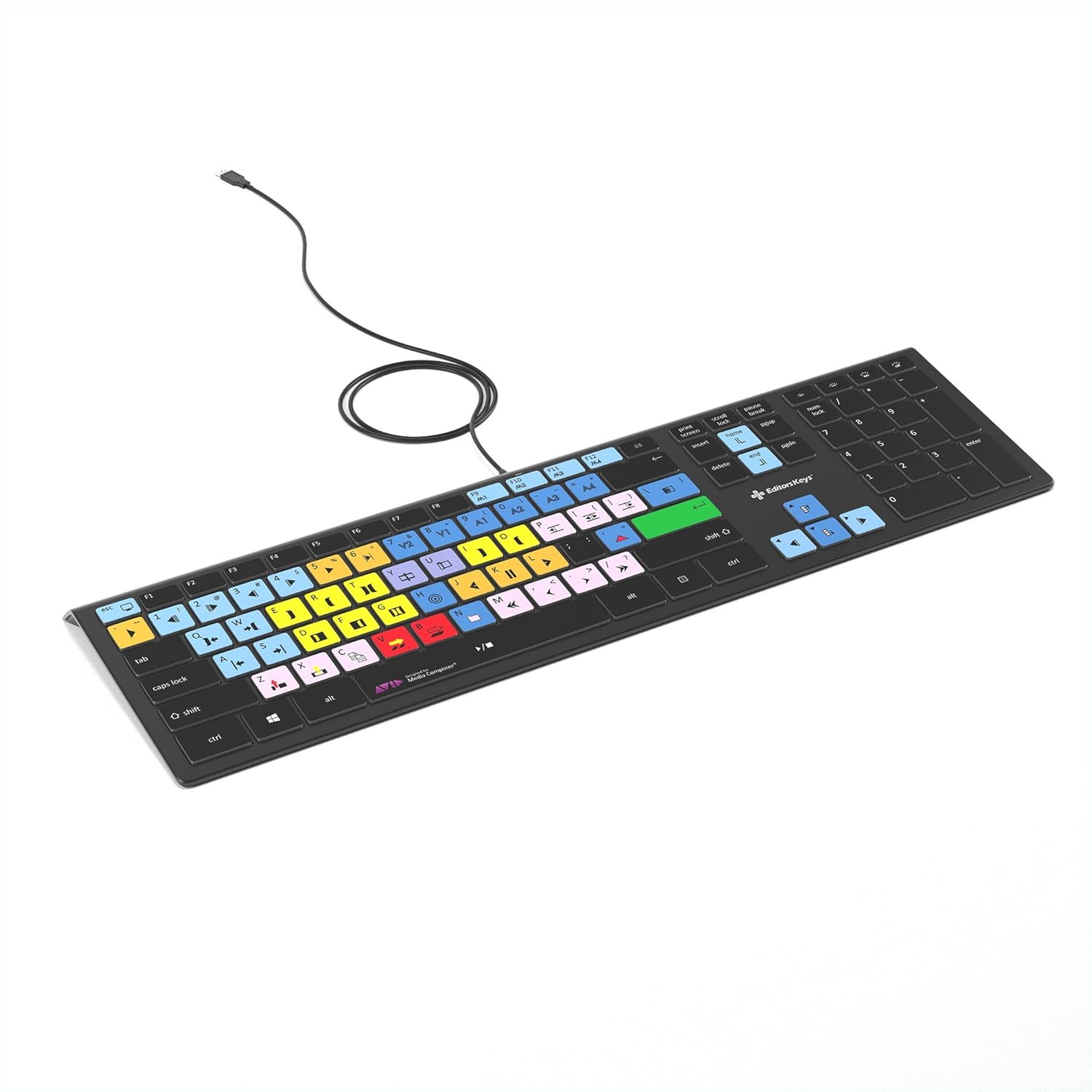 Avid Media Composer Keyboard | Backlit Keyboard for Windows PC | Editors Keys
