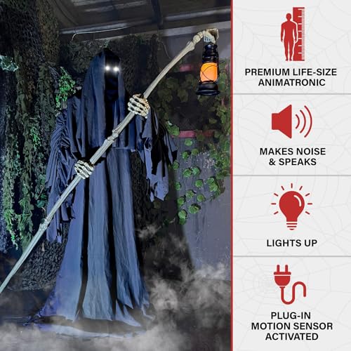 Haunted Hill Farm Motion-Activated 7.5-Ft. Tall Smoldering Ghoul