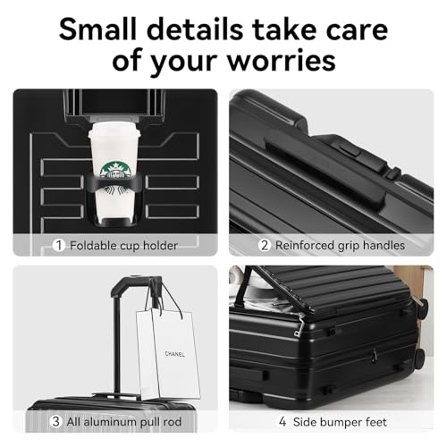 ROAMING Grace Expandable Carry On Luggage Airline Approved, 20 Inch Hardside Carry On Suitcase with Wheels