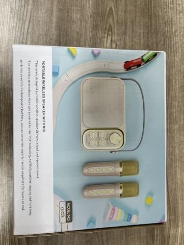 Mini Karaoke Machine for Kids with 2 Wireless Microphone, Portable Bluetooth Speaker, Kids Karaoke Machine to Sing Anywhere, for Girls