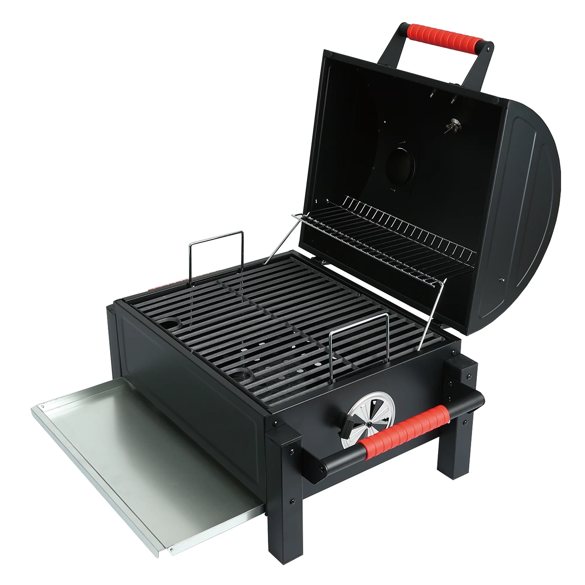 Feasto Portable Charcoal Grill Tabletop Grill with Cast Iron Grates and 354 Square in Cooking Area