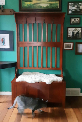 Linon Hall Tree with Storage Bench, 36"W x 18"D x 64"H, Walnut